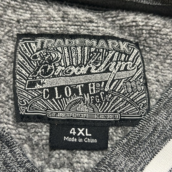Brooklyn Cloth Gray Snap Front Sweatshirt Sz 4XL FUC - Picture 4 of 14